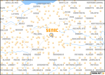 map of Sénac