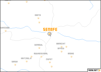 map of Senʼafe