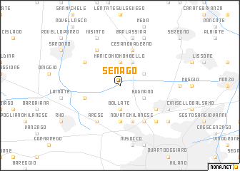 map of Senago