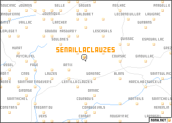 map of Sénaillac-Lauzès