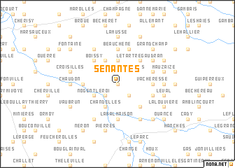 map of Sénantes