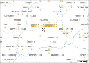 map of Sendim da Serra