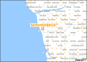 map of Sendim de Baixo