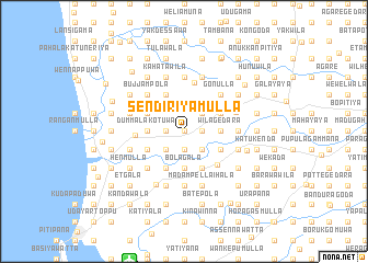 map of Sendiriyamulla