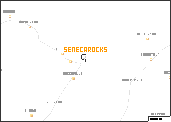 map of Seneca Rocks