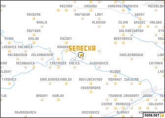 map of Senecká