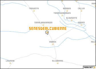 map of Senés de Alcubierre