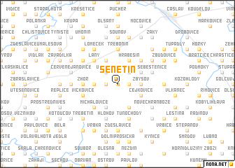 map of Senetín