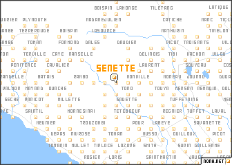 map of Senette