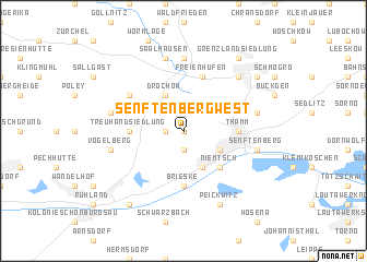 map of Senftenberg-West