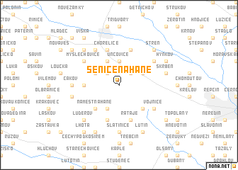 map of Senice na Hané