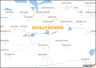 map of Senieji Tarpupiai