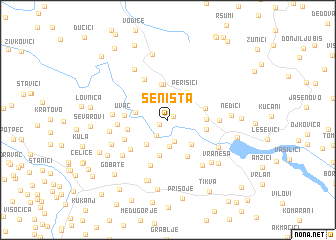 map of Seništa