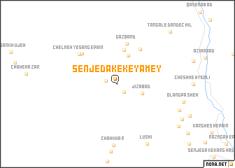 map of Senjedak-e Keyāmey