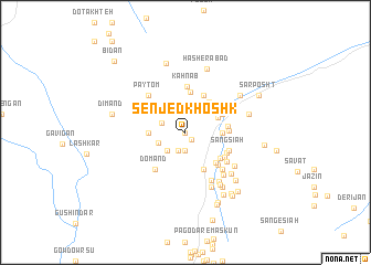 map of Senjed Khoshk