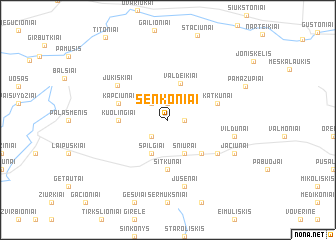 map of Senkoniai