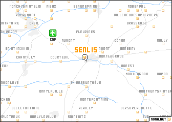 map of Senlis