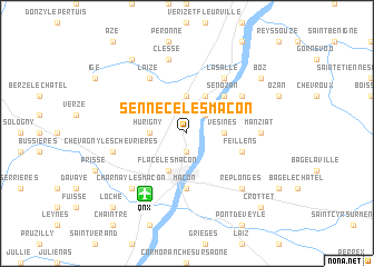 map of Sennecé-lès-Mâcon