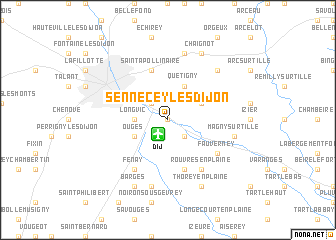 map of Sennecey-lès-Dijon