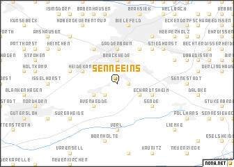 map of Senne Eins