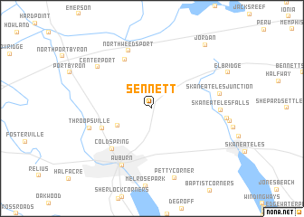 map of Sennett