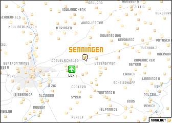 map of Senningen