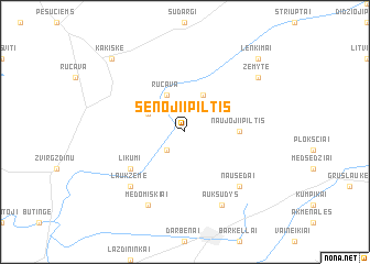 map of Senoji Įpiltis