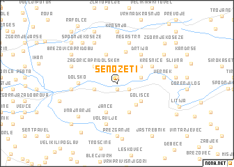 map of Senožeti