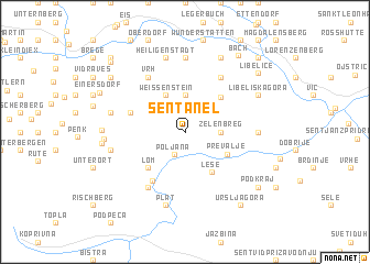 map of Šentanel