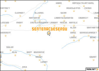 map of Sentenac-de-Sérou