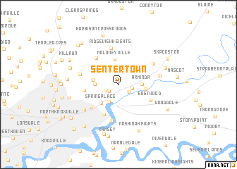 map of Sentertown