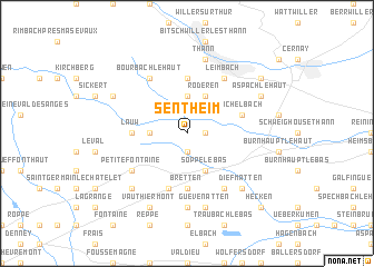 map of Sentheim