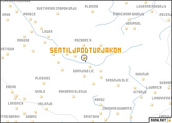 map of Šentilj pod Turjakom