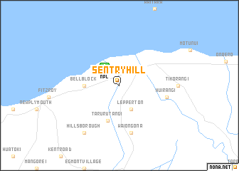 map of Sentry Hill