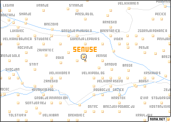 map of Senuše
