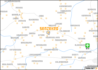 map of Senzékro