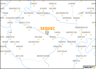 map of Sęowiec