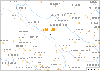 map of Sepīdār