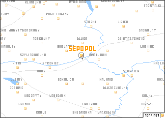 map of Sępopol