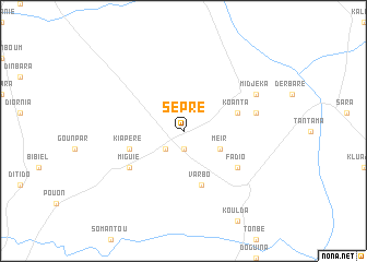 map of Sépré