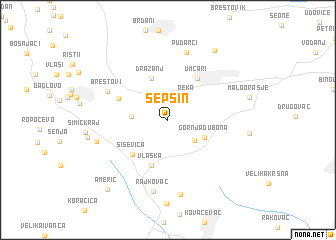 map of Šepšin