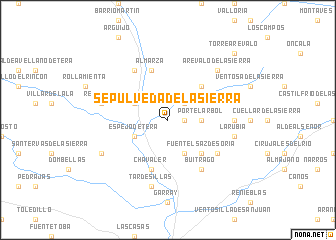 map of Sepúlveda de la Sierra