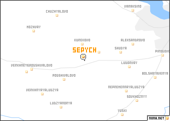 map of Sepych