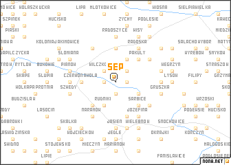 map of Sęp