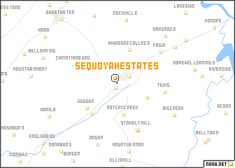 map of Sequoyah Estates