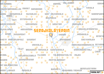 map of Serāj Kolā-ye Pā\