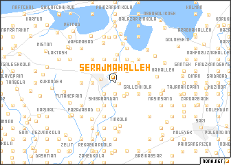 map of Serāj Maḩalleh