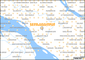 map of Serājuddinpur