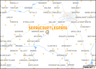 map of Séraucourt-le-Grand