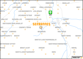 map of Serbannes